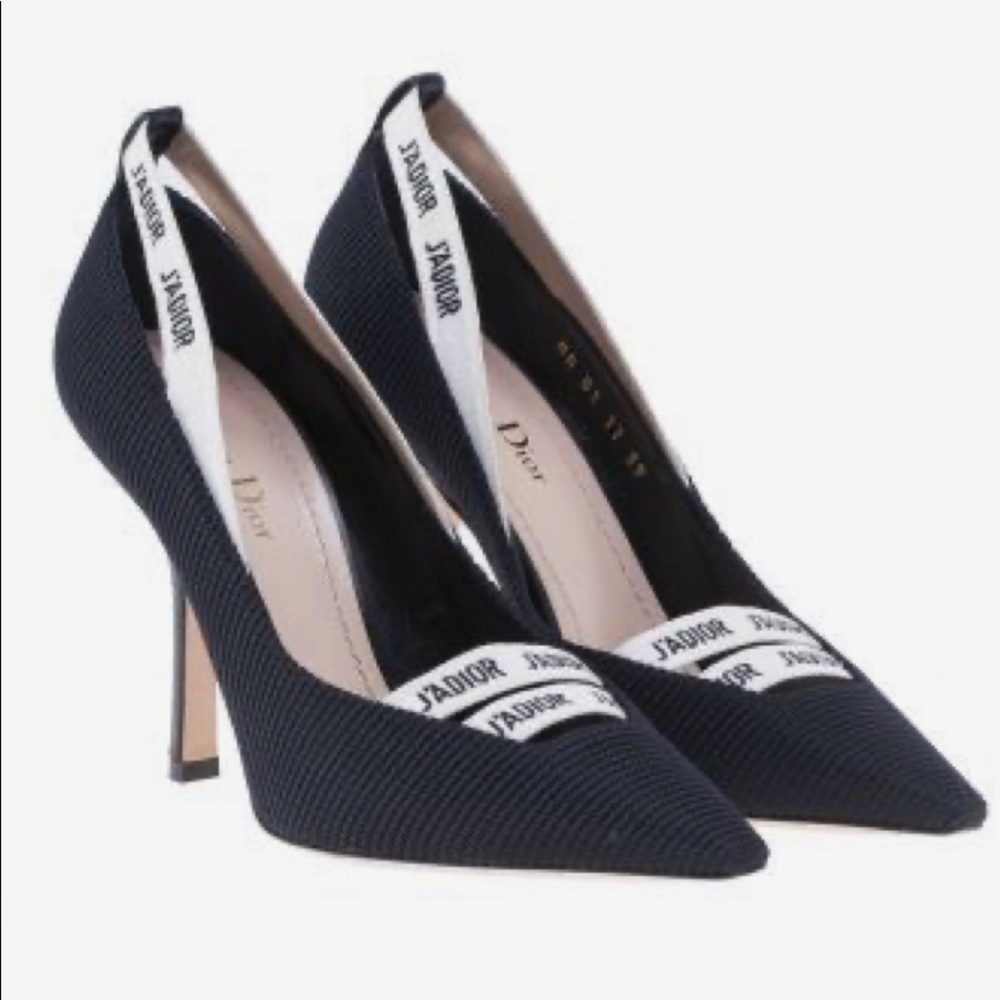 NWT Christian Dior J'Adior Black Mesh Pump - Picture 1 of 15